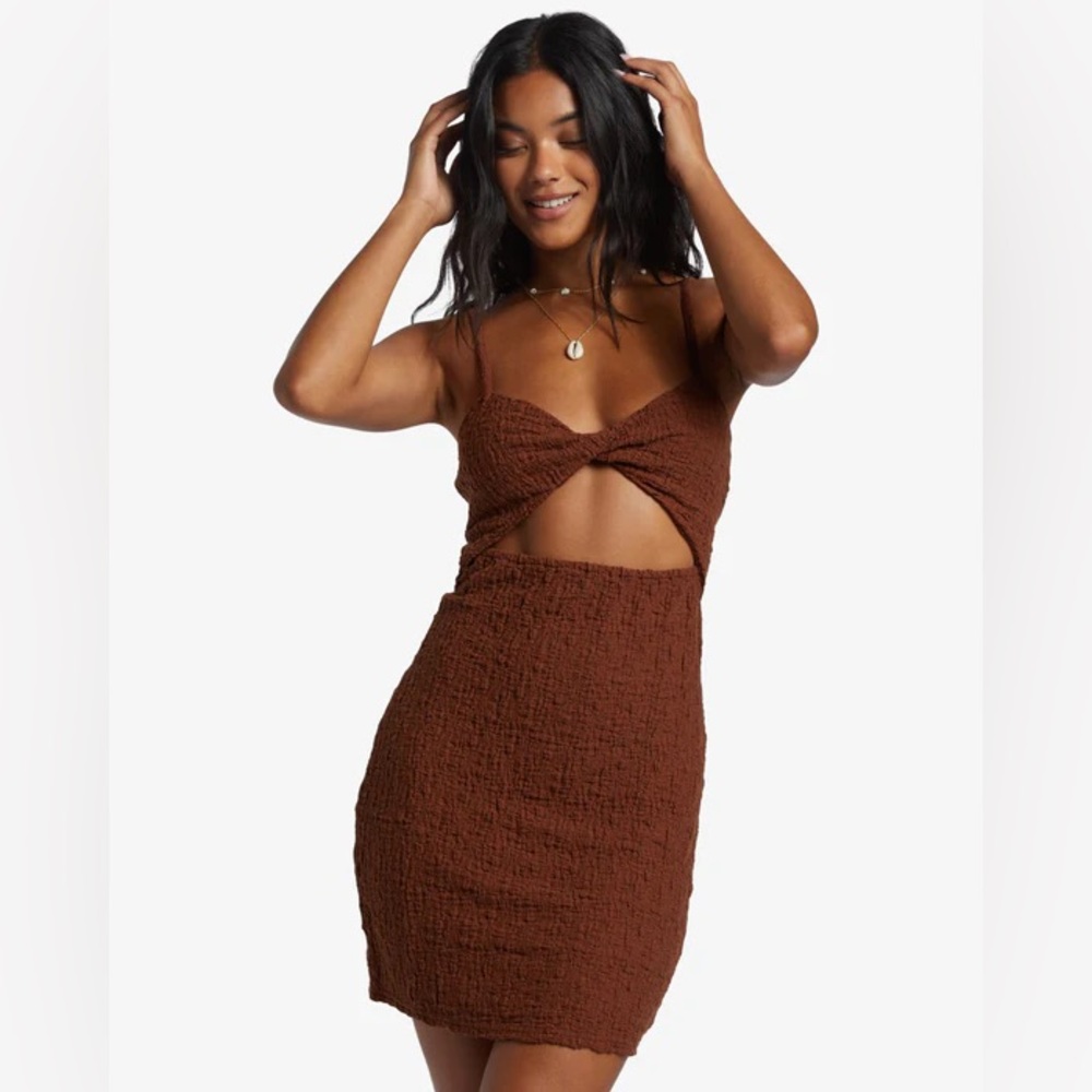 Billabong Coconut Twist Front Cutout Mini Dress - XS NWT.